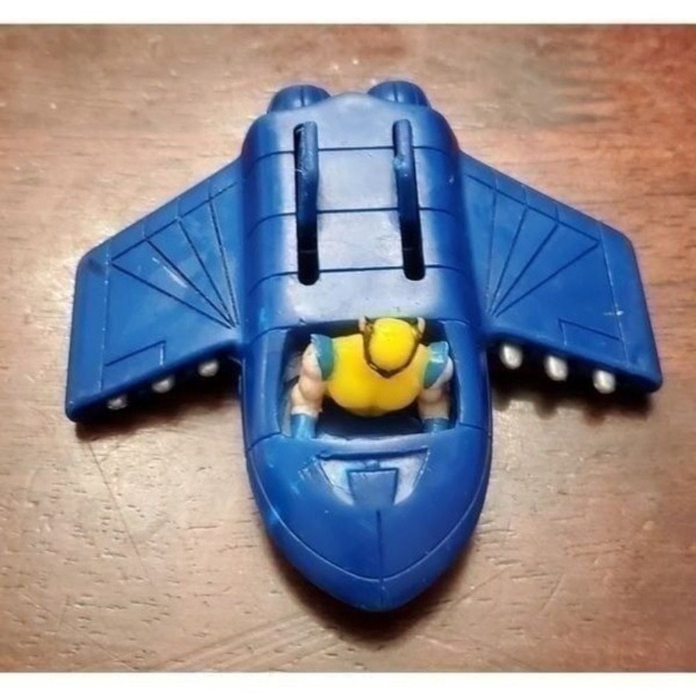 Marvel Wolverine Jet Toy Kids OS Blue Good 1995 Vintage X-Men Blackbird Vehicle
